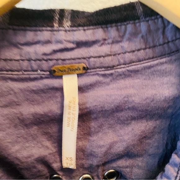 Free People Wesley Plaid Shirt Black and Gray - Picture 6 of 8